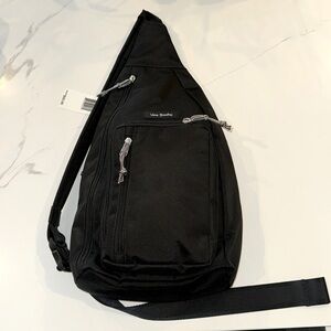 NWT Vera Bradley One Shoulder Backpack - Black